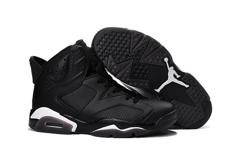 Nike Air Jordan 6 Black Cat Black Black White Shoes